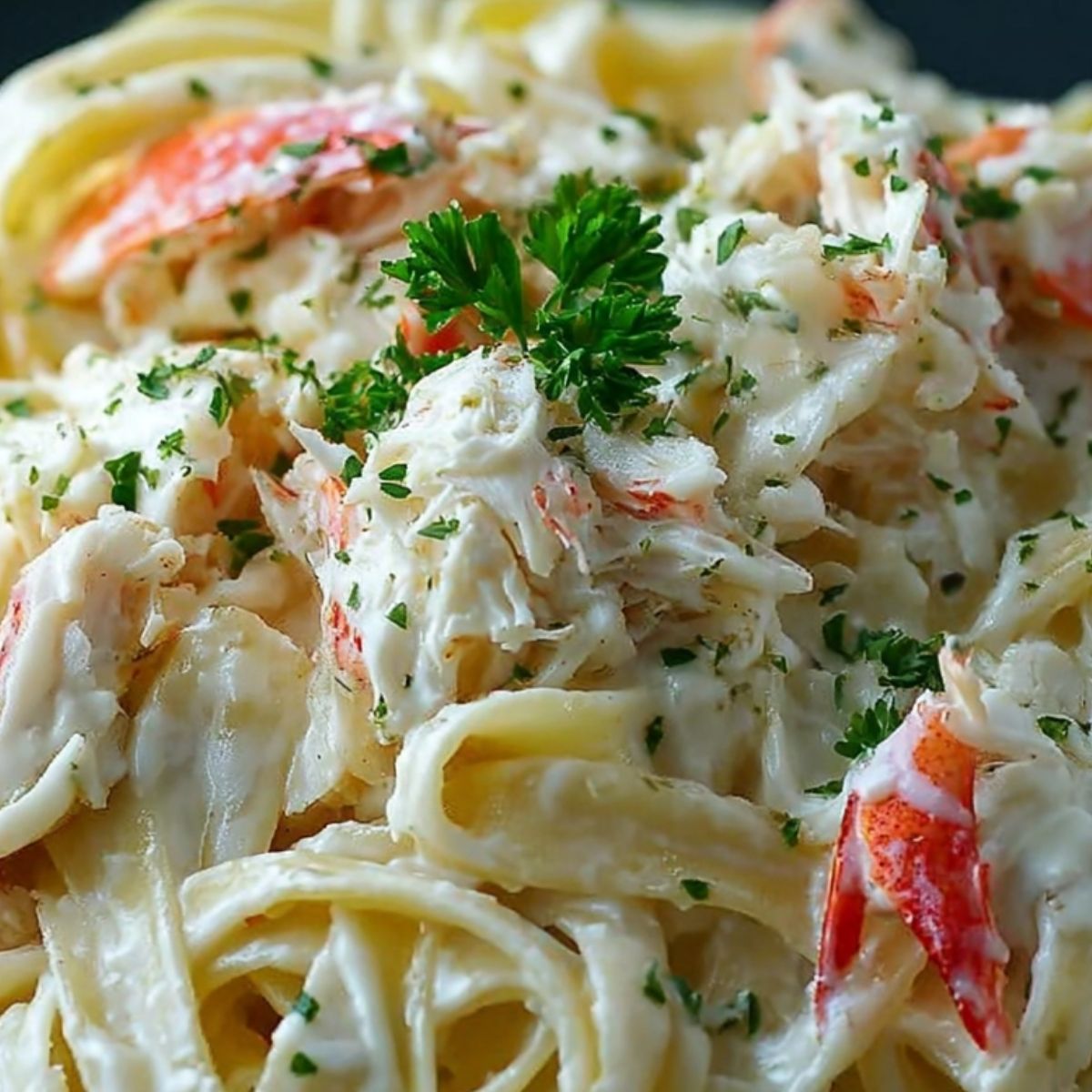 Crab Fettuccine Alfredo