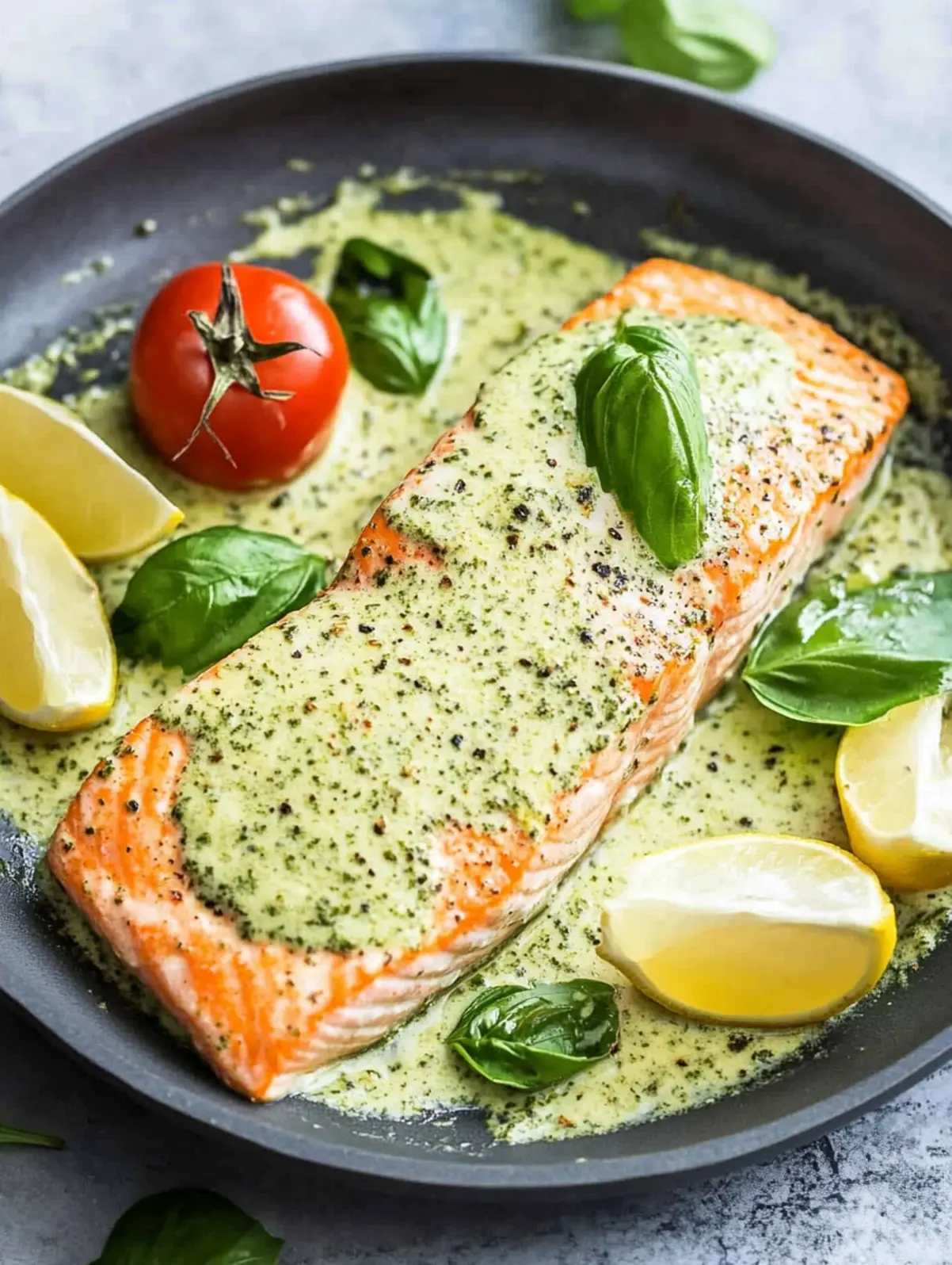 Creamy Pesto Salmon